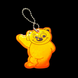 Reflective keychain "Bear", 5 x 5 cm Orange