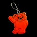 Reflective keychain "Bear", 5 x 5 cm Orange