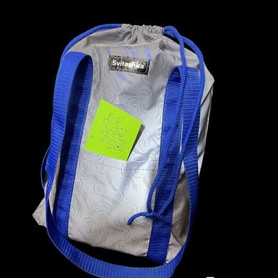 Светоотражающая сумка Svitashka конфетка с карманами Синие перышки синие ручки 102 фото
