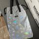 Світловідбиваюча сумка Шопер Світашка Зорі на завязках чорні ручки 152 фото 4