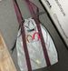 Світловідбиваюча сумка шоппер Світашка цукерочка з кишенями Зорі бордові ручки 204 фото 4