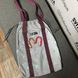 Світловідбиваюча сумка шоппер Світашка цукерочка з кишенями Тікток бордові ручки 205 фото 4