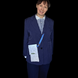 Svitashka reflective phone case bag &mdash; compact, stylish. Blue letters. Additional pocket