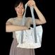 Women's reflective Svitashka shopper bag with zippered pockets. Gray handles