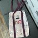 Світловідбиваюча сумка шоппер Світашка цукерочка з кишенями Срібні Міккі бордові ручки 207 фото 4