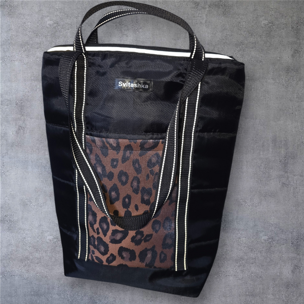 Svitashka waterproof shopping bag with leopard pockets