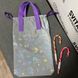 Светоотражающая сумка Svitashka mini на завязке Бабочки фиолетовые ручки 140 фото 3