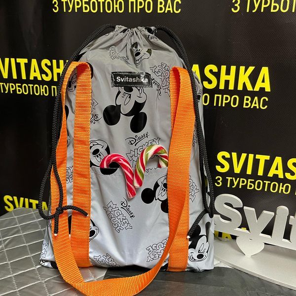 Reflective bag candy Svitashka Mickey orange handles with pockets