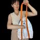 Reflective shopper bag Svitashka candy with pockets Blue letters orange handles