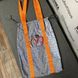 Світловідбиваюча сумка шоппер Світашка цукерочка з кишенями Сині літери помаранчеві ручки 210 фото 5