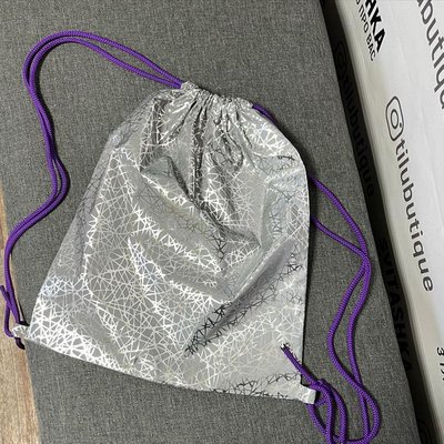 Светоотражающий рюкзак-мешок SviPashka Паутинка фиолетовые ручки 160 фото