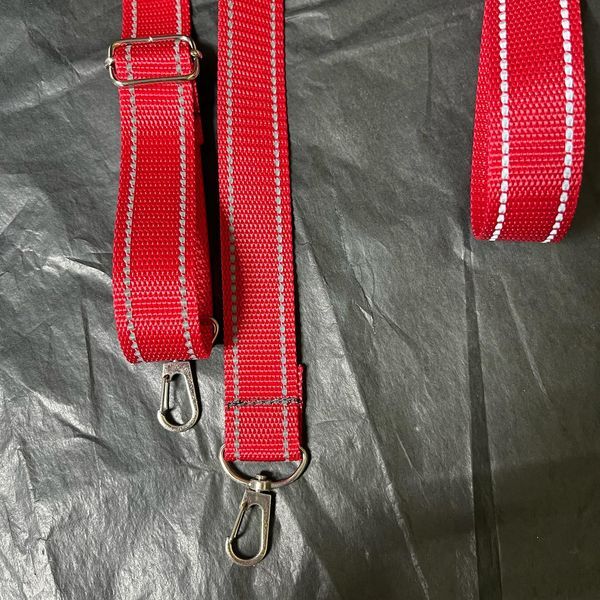 Long reflective bag strap Svitashka 150 cm. Red