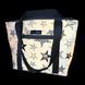 Shopper bag Svitashka reflective Star gray handles with zipper