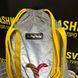 Світловідбиваюча сумка шоппер Світашка цукерочка з кишенями Чорні пір'їнки жовті ручки 211 фото 4
