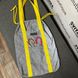 Світловідбиваюча сумка шоппер Світашка цукерочка з кишенями Чорні пір'їнки жовті ручки 211 фото 6