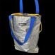 Svitashka reflective tote bag with web laces and blue handles