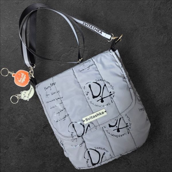 Svitashka Reflective Crossbody Bag Black Letters Svitashka with Long Strap