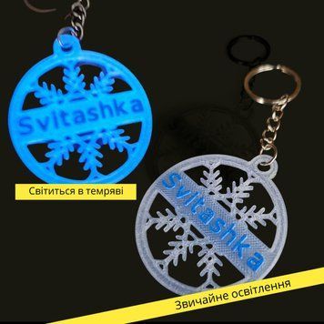Магічний люмінісцентний брелок Svitashka &laquo;Сніжинка&raquo; 5&times;5 см &mdash; зимовий оберіг краси та світла 639 фото