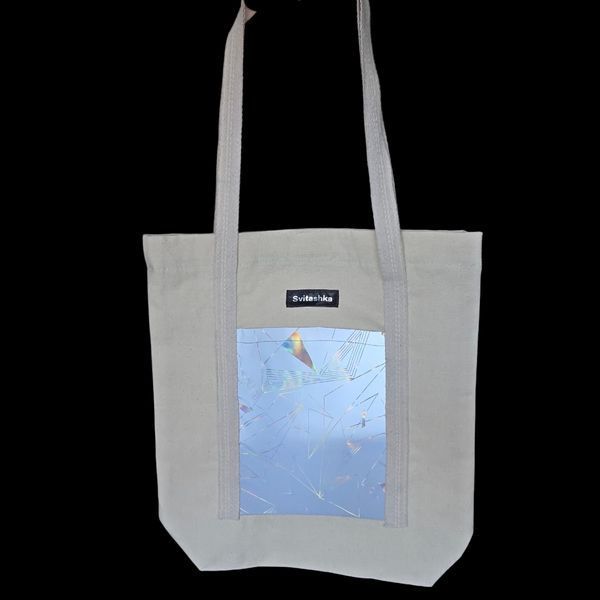 Svitashka cotton shopper bag | Reflective pockets | Magnetic closure | Made in Ukraine