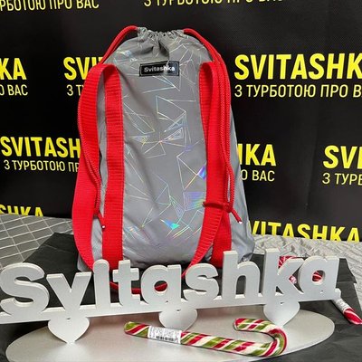 Светоотражающая сумка Svitashka Абстракция конфетка красные ручки 259 фото