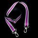 Long strap for Svitashka bag reflective 150 cm. Black and purple. 25 mm