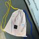 Светоотражающий рюкзак-мешок SviPashka Бабочки желто синие ручки 192 фото 3