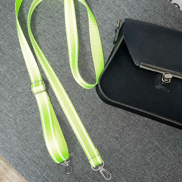 Long bag strap reflective Svitashka 150 cm light green 20mm