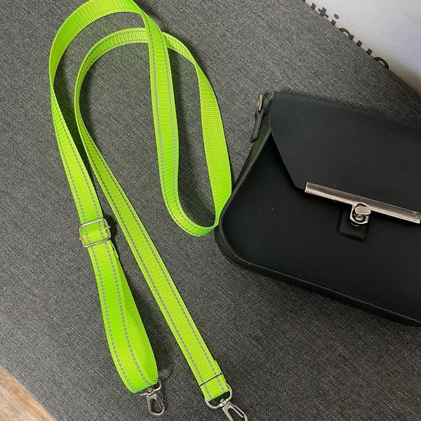 Long bag strap reflective Svitashka 150 cm light green 20mm