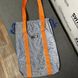 Світловідбиваюча сумка шоппер Світашка цукерочка Сині літери помаранчеві ручки 219 фото 5