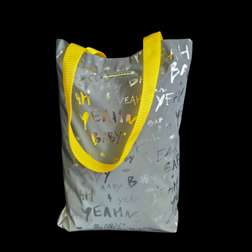 Svitashka Baby reflective shopper bag with button, yellow handles