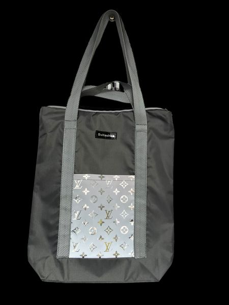 Shopping bag with reflective pockets Svitashka Oxford LV with a zipper