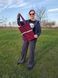Svitashka shopper bag made of cherry gabardine with reflective tape | reusable bag | Made in Ukraine