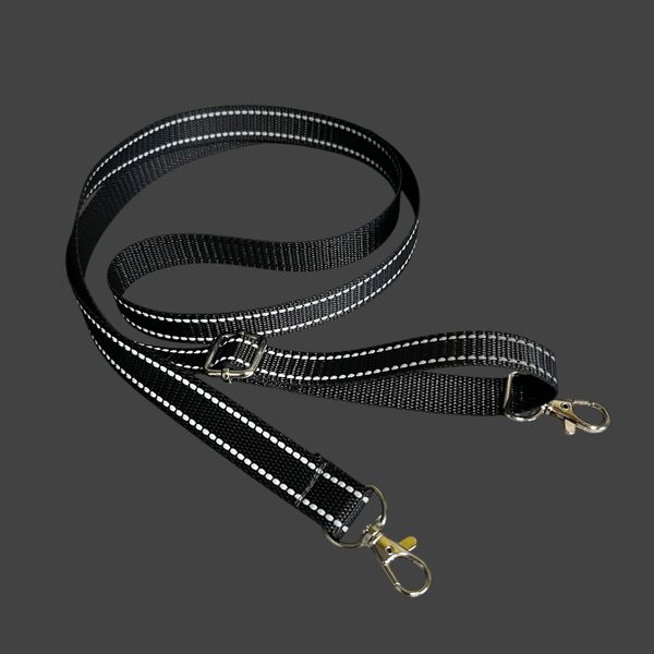 Long strap for Svitashka bag reflective 150 cm black (20 mm)