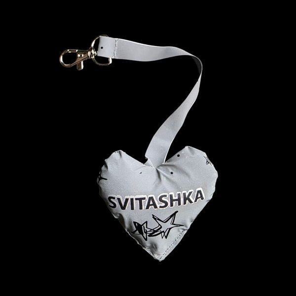 Светоотражающий рефлективный брелок Сердце Svitashka Звезда черная (1шт) 641 фото