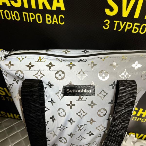 Светоотражающая сумка шоппер Svitashka ЛВ на замке змейке 223 фото