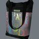 Svitashka Oxford black shopper bag - reflective pockets Neon Letters, durable and stylish