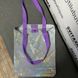 Svitashka reflective shopper bag Newspaper on the button purple handles