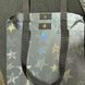 Reflective Svitashka shopper bag Stars on the button gray handles