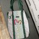 Світловідбиваюча сумка шоппер Світашка цукерочка з кишенями Неонове Серце зелені ручки 225 фото 5