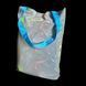 Reflective Svitashka shopper Neon abstraction on a magnetic button. Blue handles