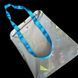 Reflective Svitashka shopper Neon abstraction on a magnetic button. Blue handles