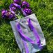 Женская сумка шопер со световозвращающими карманами Svitashka Oxford фиолетовые ручки 342 фото 3