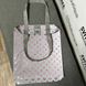 Reflective Svitashka shopper bag Pink LV on button gray handles