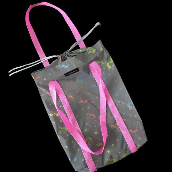 Reflective Svitashka Shopper With Drawstrings Unicorn Pink Handles