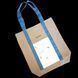 Svitashka cotton shopper bag | Reflective pockets | Magnetic closure Blue handles