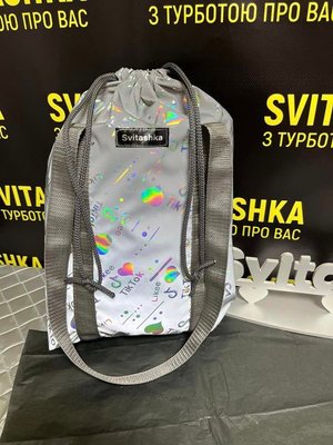 Светоотражающая сумка Svitashka конфетка Тик Ток темно серые ручки 127 фото