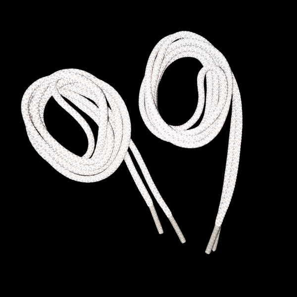 160 cm Reflective shoelaces. White. Pair of 2pcs