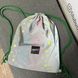 Светоотражающий рюкзак SviPashka из зеленым шнуром Неоновое сердце 228 фото 3