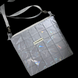 Quilted compact cross-body bag Svitashka Print Abstraction - reflective, feminine, with luminescent tag