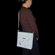 Quilted compact cross-body bag Svitashka Print Abstraction - reflective, feminine, with luminescent tag
